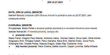 FILIALA ТAVARIȘCII! MILITARU EXCLUS DIN USR/PLUS OLT! URMEAZĂ SILVIU ANTON!