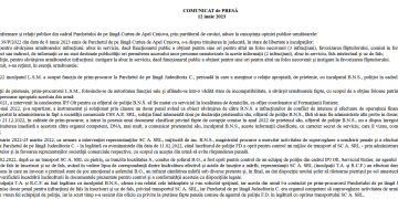 PARCHETUL DE PE LÂNGĂ CA/CRAIOVA: COMUNICAT OFICIAL TRIMITERE ÎN JUDECATĂ PROCURORUL PJ CORABIA/SORIN LIA/POLIȚIST SORIN BULINTIȘ/ ADMINISTATOR ȘI ANGAJAȚI ADRILEX SRL